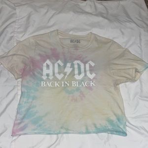 AC/DC Tie dyed crop top!